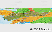 Satellite Panoramic Map of Myra, political outside