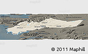 Shaded Relief Panoramic Map of Myra, darken