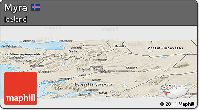 Shaded Relief Panoramic Map of Myra