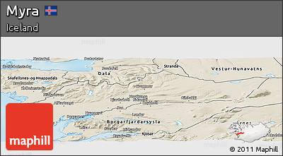 Shaded Relief Panoramic Map of Myra