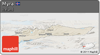 Shaded Relief Panoramic Map of Myra, lighten
