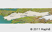 Shaded Relief Panoramic Map of Myra, satellite outside