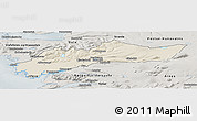 Shaded Relief Panoramic Map of Myra, semi-desaturated