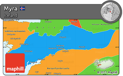 Political Simple Map of Myra