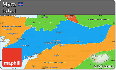 Political Simple Map of Myra