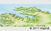 Physical Panoramic Map of Nordur-Ísafjardarsýsla