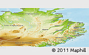 Physical Panoramic Map of Nordur-Múlasýsla