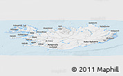 Gray Panoramic Map of Iceland, single color outside