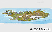 Satellite Panoramic Map of Iceland, physical outside