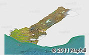 Satellite 3D Map of Rangárvalla, single color outside