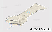 Shaded Relief 3D Map of Rangárvalla, cropped outside