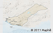 Shaded Relief 3D Map of Rangárvalla, lighten