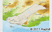 Shaded Relief 3D Map of Rangárvalla, physical outside