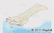 Shaded Relief 3D Map of Rangárvalla, single color outside
