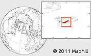 Blank Location Map of Rangárvalla, within the entire country