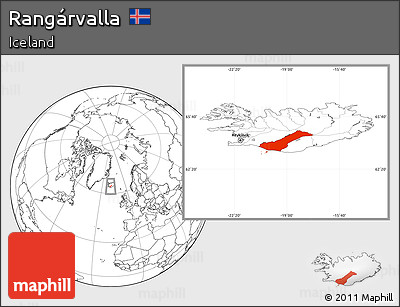 Blank Location Map of Rangárvalla