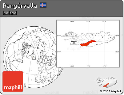 Blank Location Map of Rangárvalla