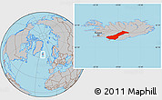 Gray Location Map of Rangárvalla