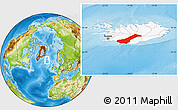 Physical Location Map of Rangárvalla, highlighted country