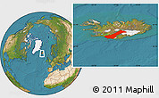 Satellite Location Map of Rangárvalla