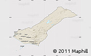 Shaded Relief Map of Rangárvalla, cropped outside
