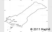 Blank Simple Map of Rangárvalla, cropped outside