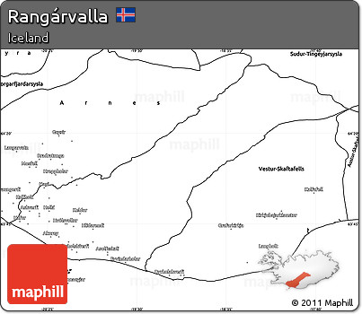Blank Simple Map of Rangárvalla