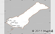 Gray Simple Map of Rangárvalla, cropped outside