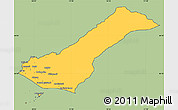 Savanna Style Simple Map of Rangárvalla, cropped outside