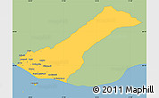 Savanna Style Simple Map of Rangárvalla, single color outside