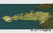 Satellite 3D Map of Snafellsnes- og Hnappadals, darken
