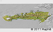 Satellite 3D Map of Snafellsnes- og Hnappadals, lighten, desaturated