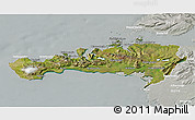 Satellite 3D Map of Snafellsnes- og Hnappadals, lighten, semi-desaturated