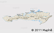 Shaded Relief 3D Map of Snafellsnes- og Hnappadals, cropped outside