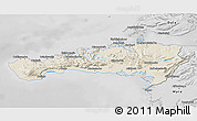 Shaded Relief 3D Map of Snafellsnes- og Hnappadals, desaturated