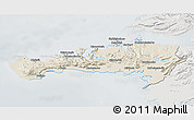 Shaded Relief 3D Map of Snafellsnes- og Hnappadals, lighten, semi-desaturated