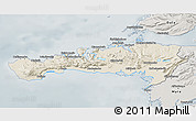 Shaded Relief 3D Map of Snafellsnes- og Hnappadals, semi-desaturated