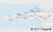Silver Style 3D Map of Snafellsnes- og Hnappadals, single color outside