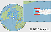 Savanna Style Location Map of Snafellsnes- og Hnappadals, highlighted country