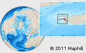 Shaded Relief Location Map of Snafellsnes- og Hnappadals