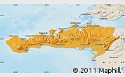 Political Map of Snafellsnes- og Hnappadals, shaded relief outside