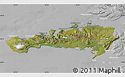 Satellite Map of Snafellsnes- og Hnappadals, lighten, desaturated