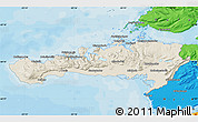 Shaded Relief Map of Snafellsnes- og Hnappadals, political outside