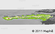 Physical Panoramic Map of Snafellsnes- og Hnappadals, darken, desaturated