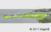 Physical Panoramic Map of Snafellsnes- og Hnappadals, darken, semi-desaturated