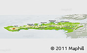 Physical Panoramic Map of Snafellsnes- og Hnappadals, lighten, semi-desaturated