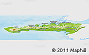 Physical Panoramic Map of Snafellsnes- og Hnappadals, single color outside