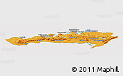 Political Panoramic Map of Snafellsnes- og Hnappadals, cropped outside