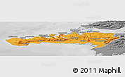 Political Panoramic Map of Snafellsnes- og Hnappadals, desaturated