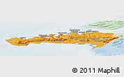 Political Panoramic Map of Snafellsnes- og Hnappadals, lighten